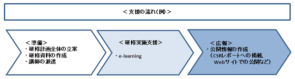 支援の流れ(例)